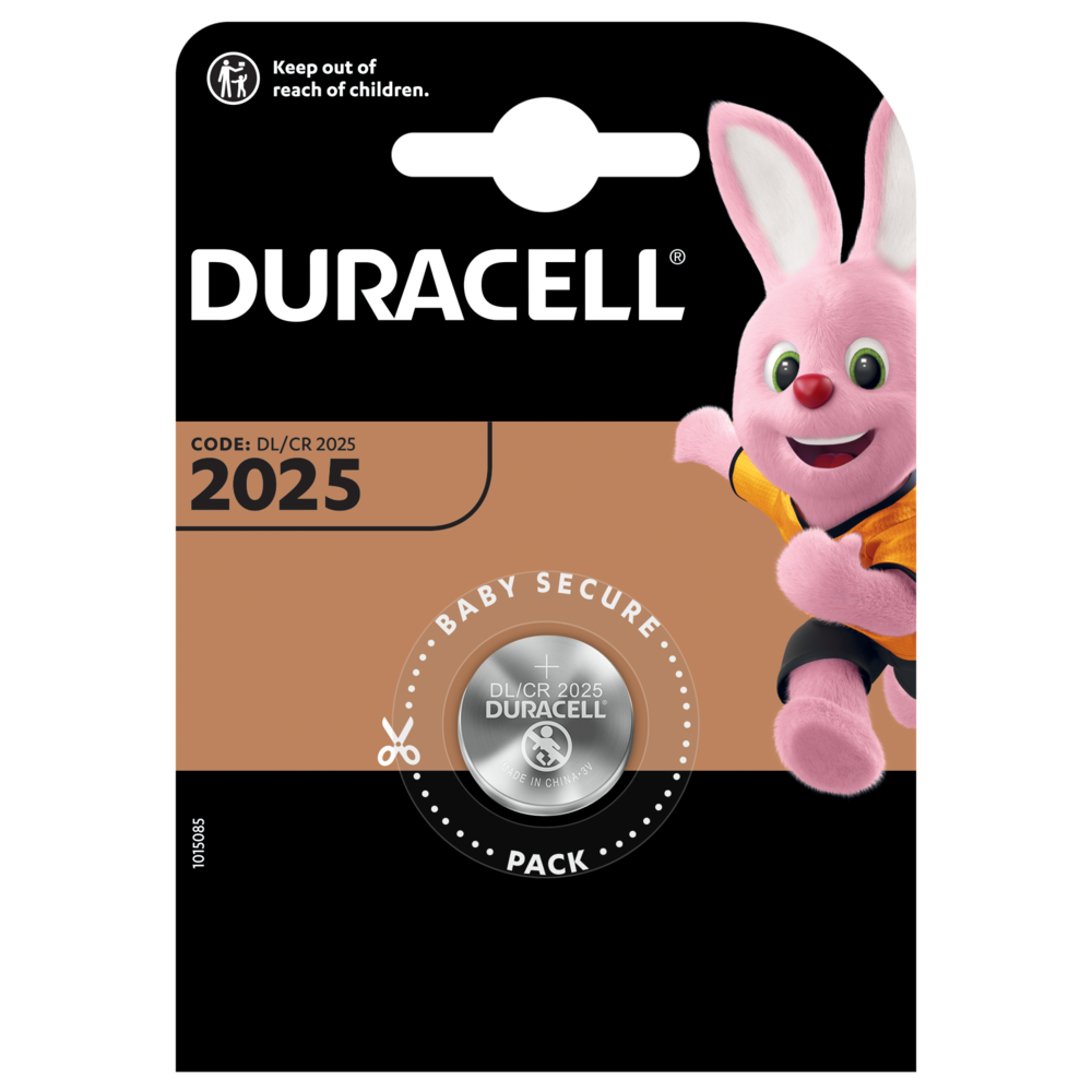 Pila especiales Duracell de botón de litio 2025 de 3 V paquete