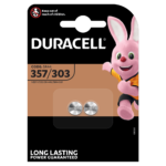 Pilas especiales Duracell de óxido de plata 357/303 paquete de 2 piezas