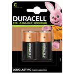 Duracell rechargeable C-3000mAh paquete de 2 piezas