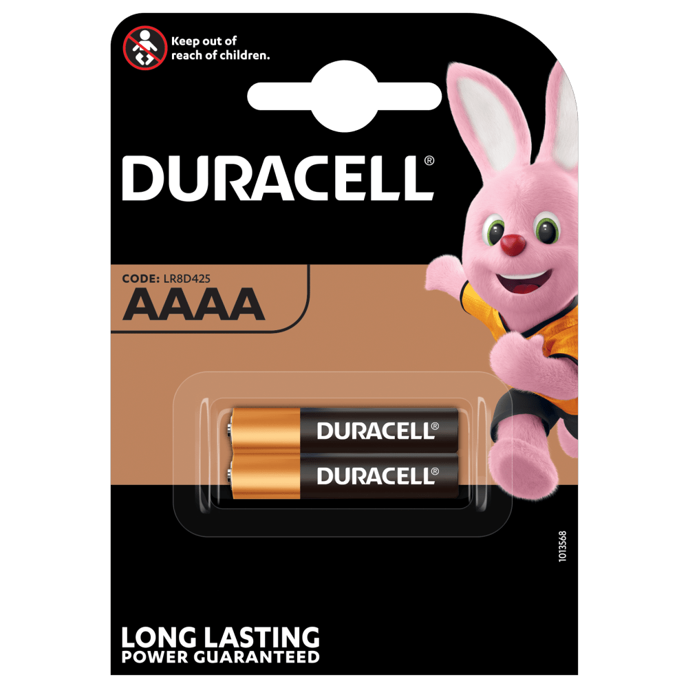 Pilas especiales Duracell alcalinas AAAA de 1,5V paquete de 2 piezas