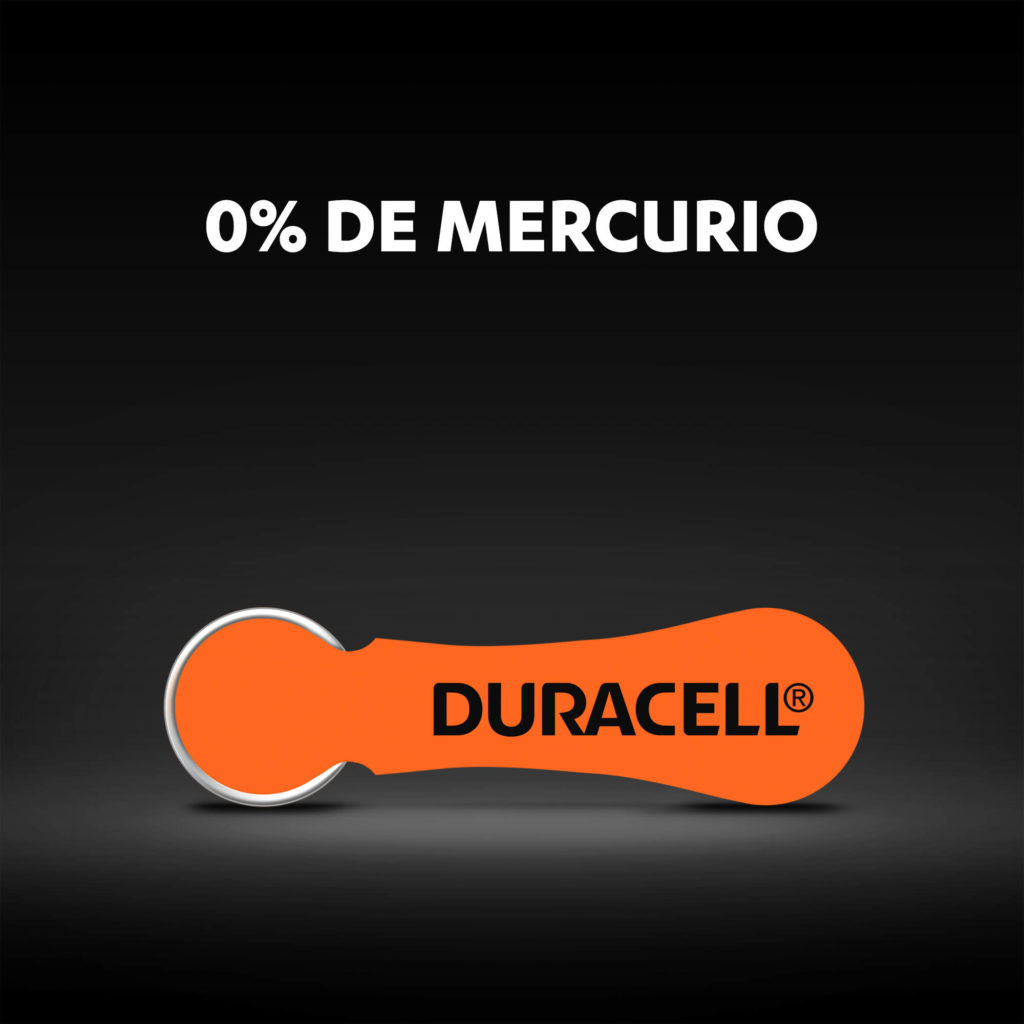 Pilas para audífonos Duracell tamaño 13-0% de mercurio