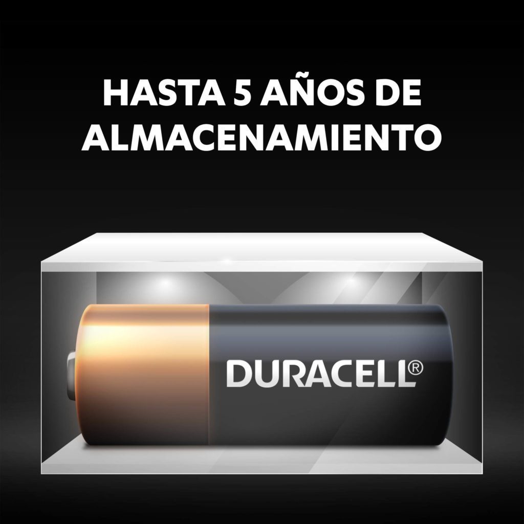 Pilas especiales Duracell alcalinas MN21 de 12V-5 años en almacenamiento