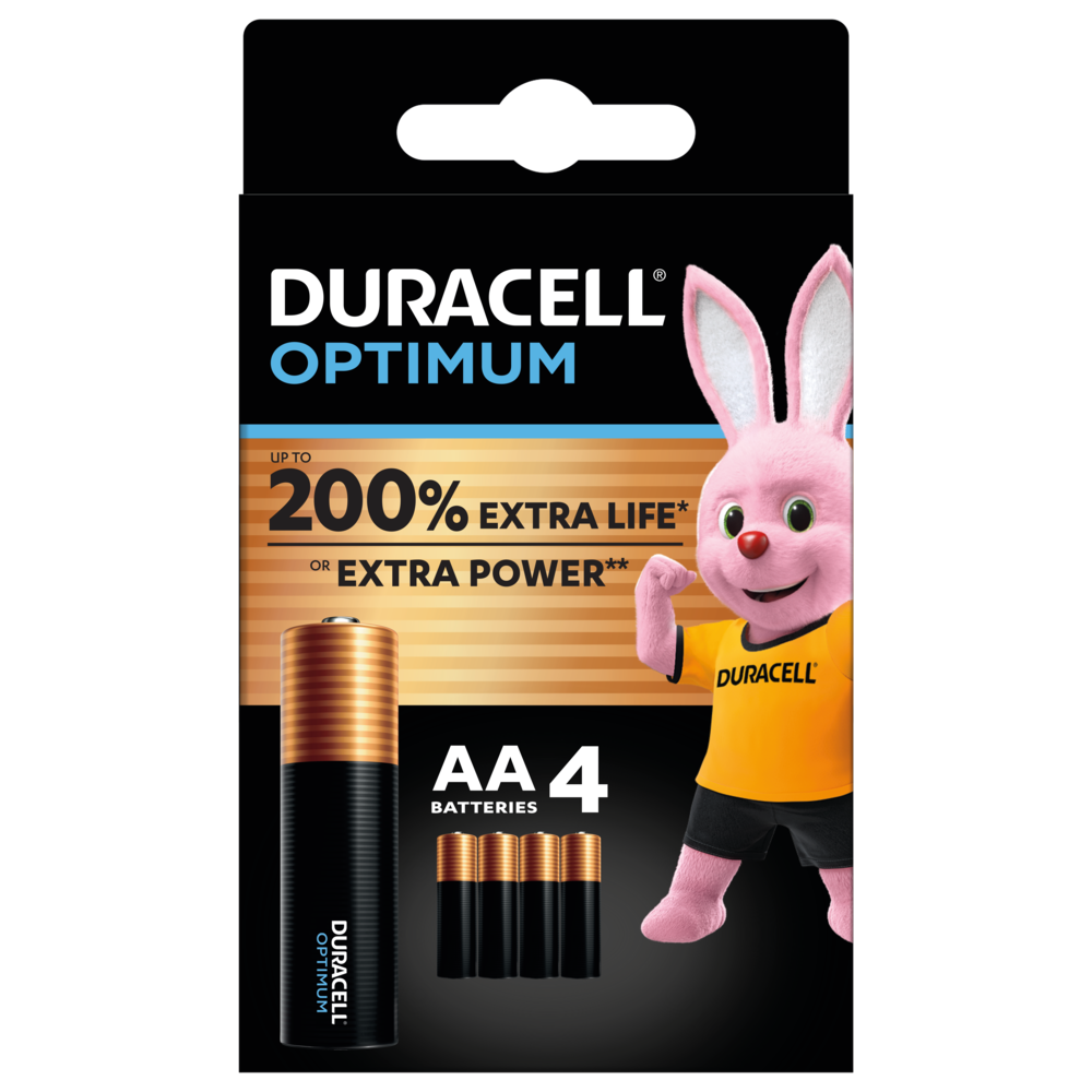 Pilas alcalinas Duracell Optimum AA - Duracell ES